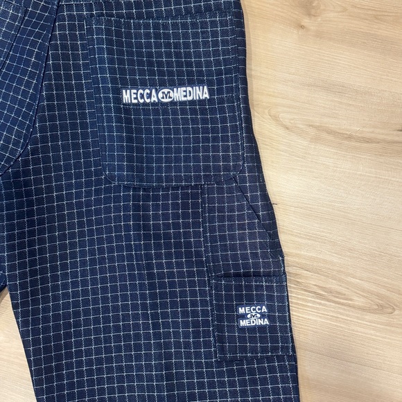 Y2K Mecca Medina 36 Waist Wide Leg (10in)Carpenter Style Jeans Checkered Pattern - Picture 7 of 14